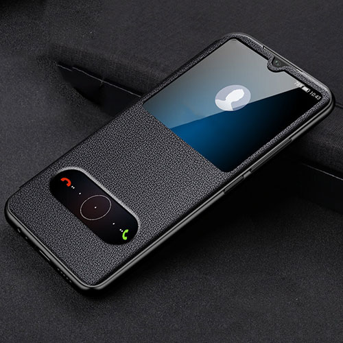 Leather Case Stands Flip Cover T10 Holder for Huawei Honor 20 Lite Black