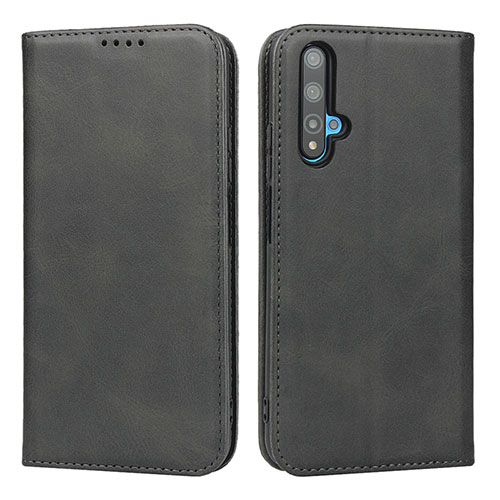 Leather Case Stands Flip Cover T10 Holder for Huawei Honor 20S Black