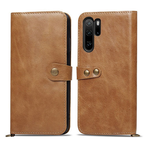 Leather Case Stands Flip Cover T10 Holder for Huawei P30 Pro New Edition Orange