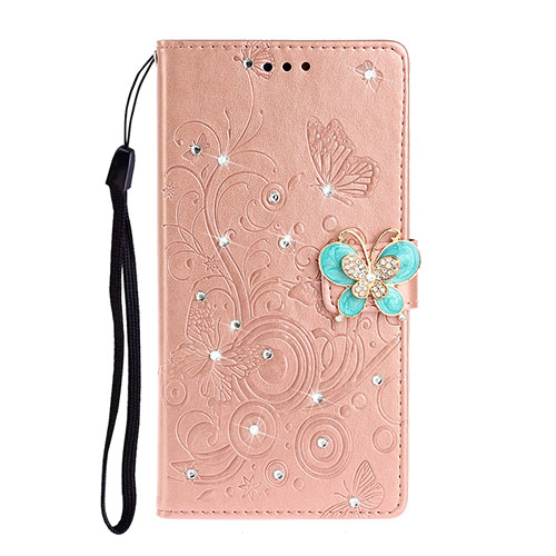 Leather Case Stands Flip Cover T10 Holder for Huawei P40 Pro Rose Gold