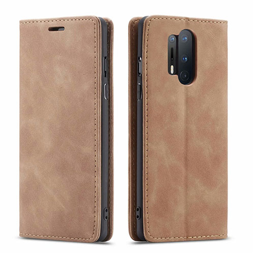 Leather Case Stands Flip Cover T10 Holder for OnePlus 8 Pro Orange