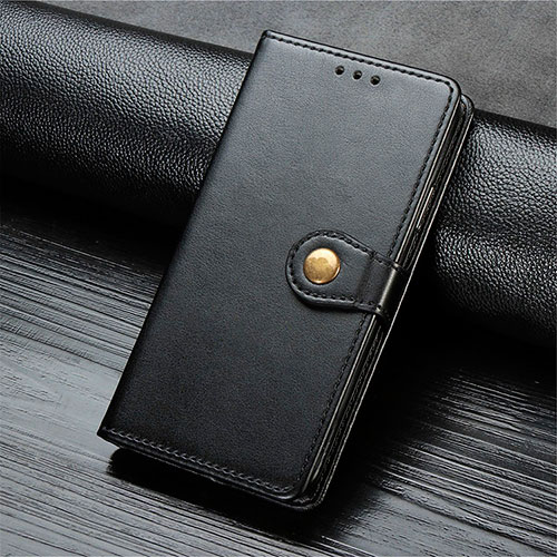 Leather Case Stands Flip Cover T10 Holder for Oppo F15 Black