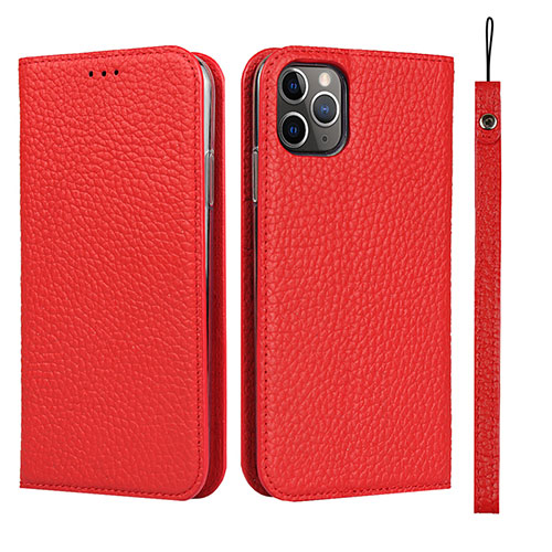 Leather Case Stands Flip Cover T11 Holder for Apple iPhone 11 Pro Red