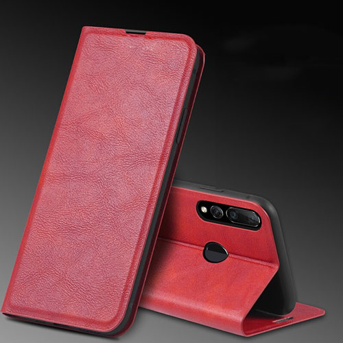 Leather Case Stands Flip Cover T11 Holder for Huawei Honor 20 Lite Red