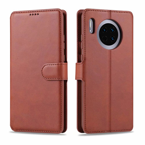 Leather Case Stands Flip Cover T11 Holder for Huawei Mate 30 5G Brown