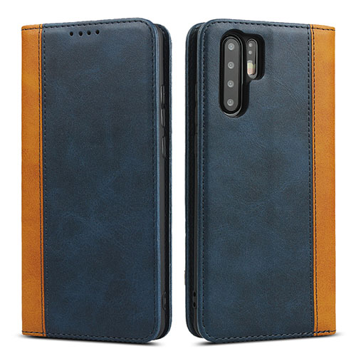 Leather Case Stands Flip Cover T11 Holder for Huawei P30 Pro New Edition Blue
