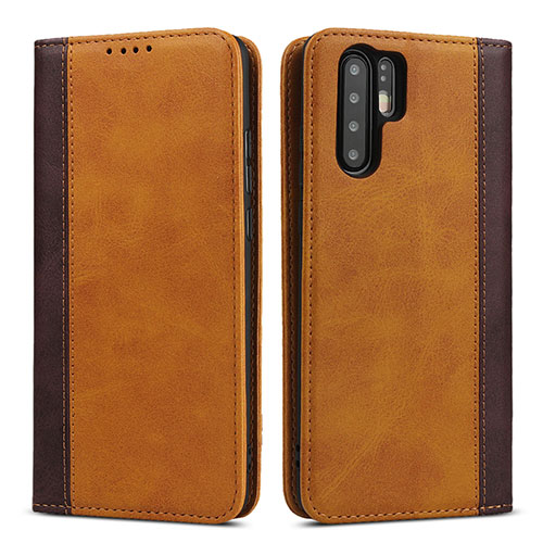 Leather Case Stands Flip Cover T11 Holder for Huawei P30 Pro Orange