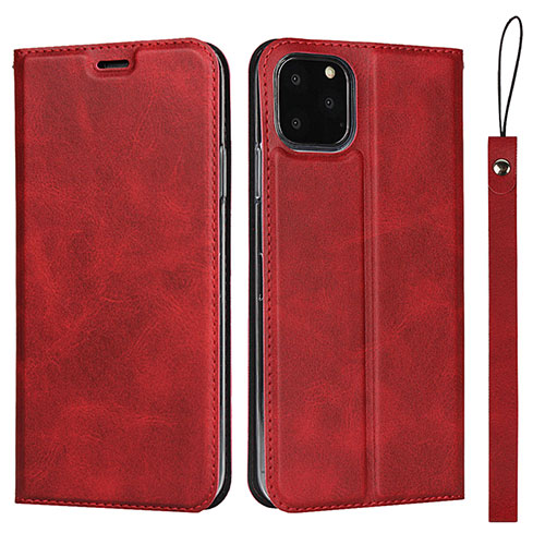 Leather Case Stands Flip Cover T12 Holder for Apple iPhone 11 Pro Red