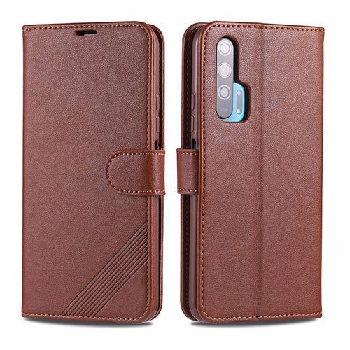 Leather Case Stands Flip Cover T12 Holder for Huawei Honor 20 Pro Brown