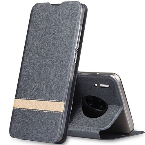 Leather Case Stands Flip Cover T12 Holder for Huawei Mate 30 Gray