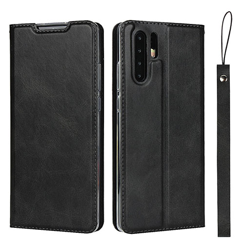 Leather Case Stands Flip Cover T14 Holder for Huawei P30 Pro New Edition Black