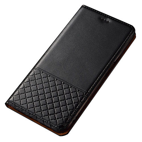 Leather Case Stands Flip Cover T14 Holder for Xiaomi Redmi Note 8 Black