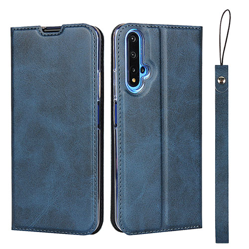Leather Case Stands Flip Cover T15 Holder for Huawei Honor 20 Blue