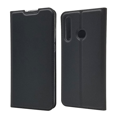 Leather Case Stands Flip Cover T15 Holder for Huawei Honor 20 Lite Black