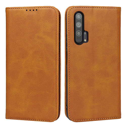 Leather Case Stands Flip Cover T15 Holder for Huawei Honor 20 Pro Orange