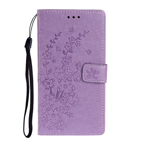 Leather Case Stands Flip Cover T15 Holder for Huawei P40 Purple