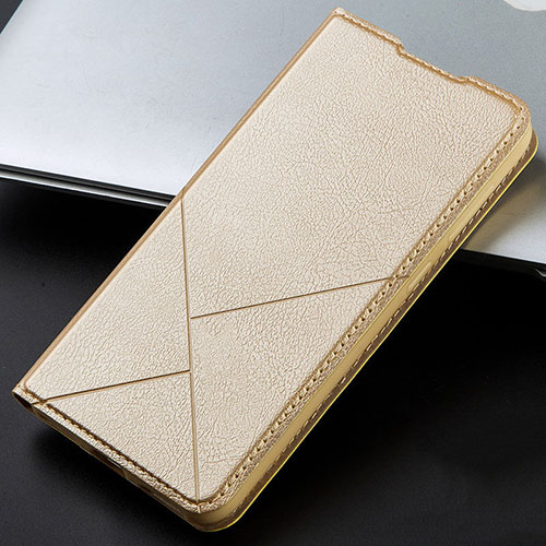 Leather Case Stands Flip Cover T15 Holder for Xiaomi Redmi Note 8 Pro Gold