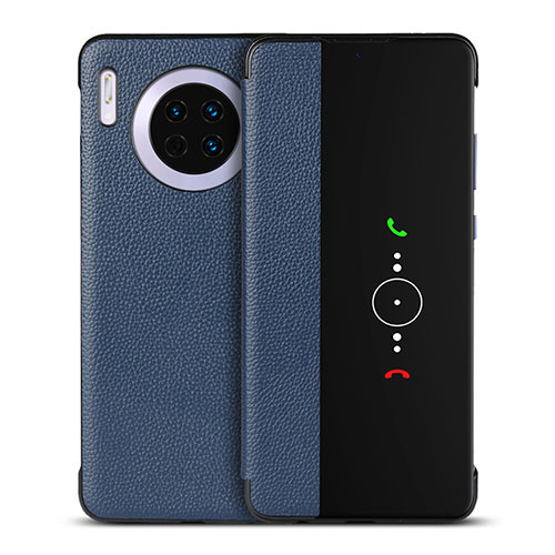 Leather Case Stands Flip Cover T16 Holder for Huawei Mate 30 Pro 5G Blue