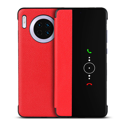 Leather Case Stands Flip Cover T16 Holder for Huawei Mate 30 Red