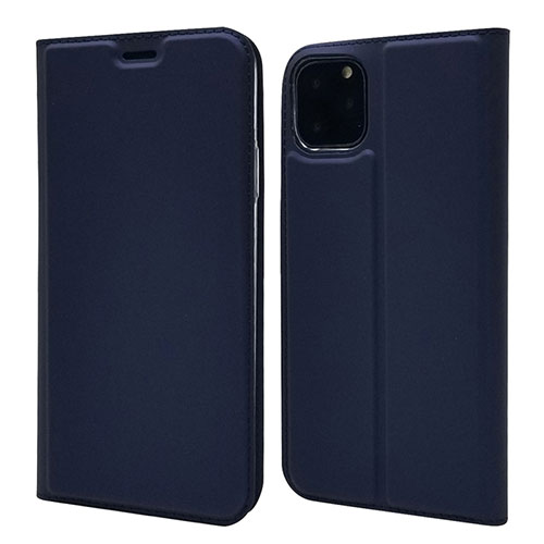 Leather Case Stands Flip Cover T17 Holder for Apple iPhone 11 Pro Blue