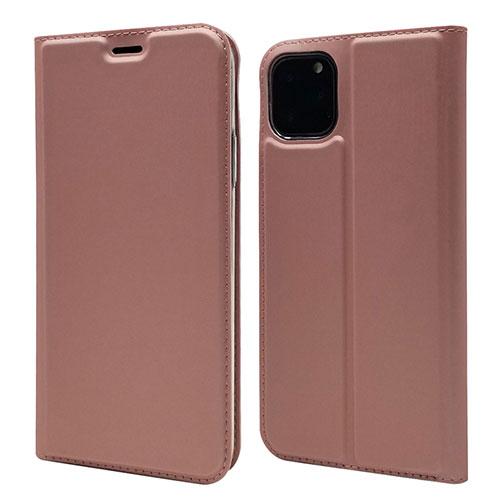 Leather Case Stands Flip Cover T17 Holder for Apple iPhone 11 Pro Max Rose Gold