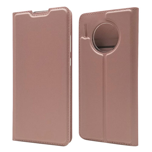 Leather Case Stands Flip Cover T17 Holder for Huawei Mate 30 Rose Gold
