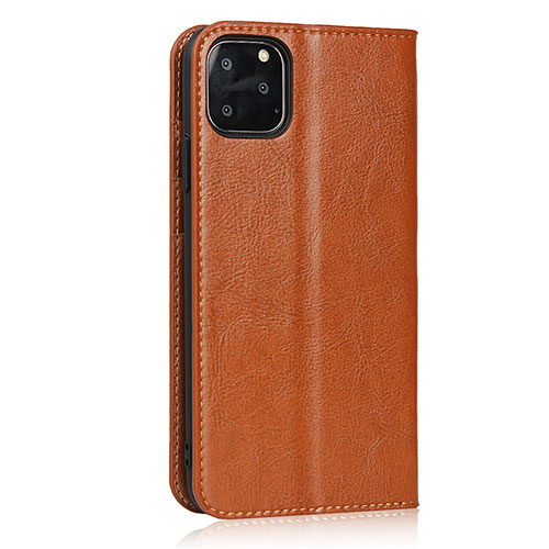 Leather Case Stands Flip Cover T18 Holder for Apple iPhone 11 Pro Max Orange