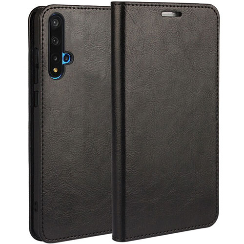 Leather Case Stands Flip Cover T18 Holder for Huawei Nova 5T Black