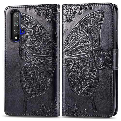 Leather Case Stands Flip Cover T19 Holder for Huawei Honor 20 Black