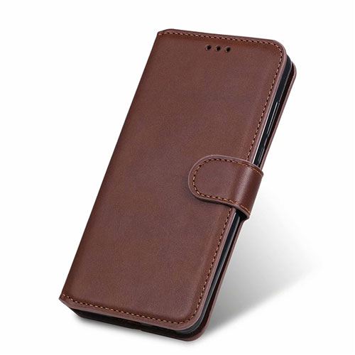 Leather Case Stands Flip Cover T19 Holder for Huawei P40 Brown