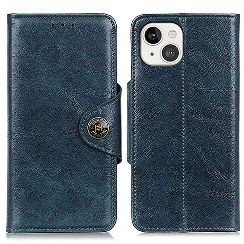 Leather Case Stands Flip Cover T21 Holder for Apple iPhone 13 Mini Blue