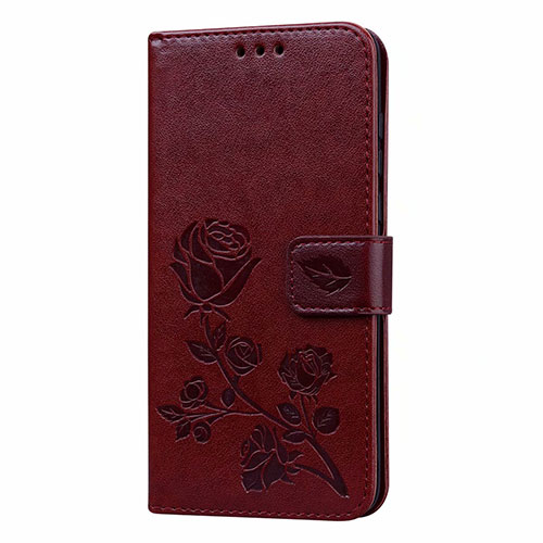 Leather Case Stands Flip Cover T21 Holder for Huawei P40 Brown