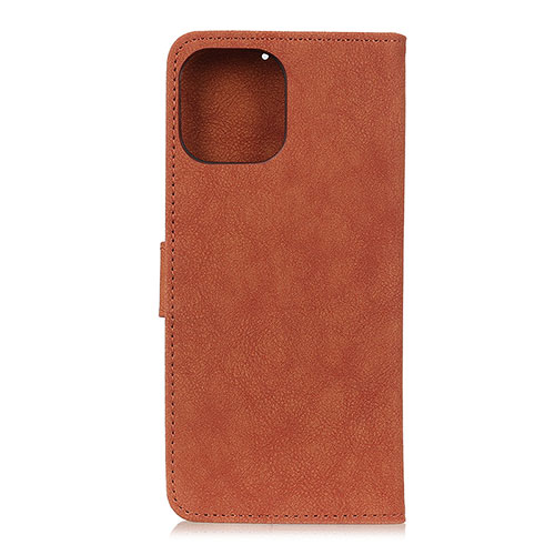 Leather Case Stands Flip Cover T23 Holder for Xiaomi Mi 11 5G Brown