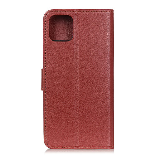 Leather Case Stands Flip Cover T25 Holder for Xiaomi Mi 11 5G Brown