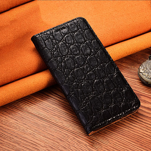 Leather Case Stands Flip Cover Z07 Holder for Apple iPhone 14 Pro Max Black