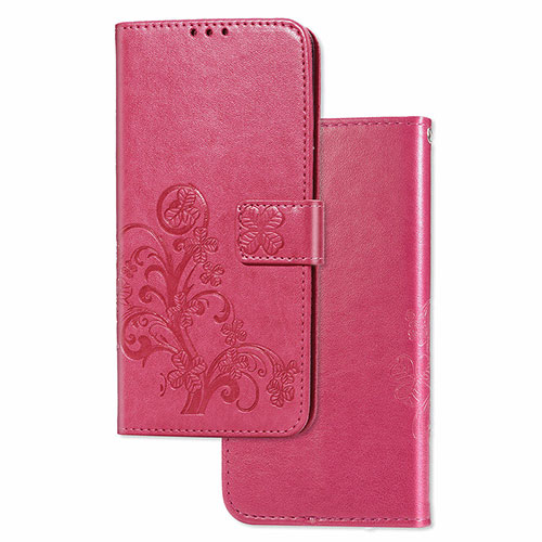 Leather Case Stands Flip Flowers Cover Holder for Samsung Galaxy S20 5G Red