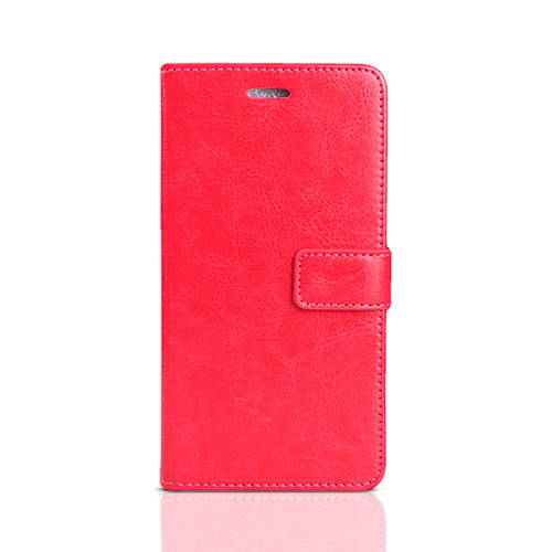 Leather Case Stands Flip Holder Cover for Huawei Enjoy 8e Lite Red