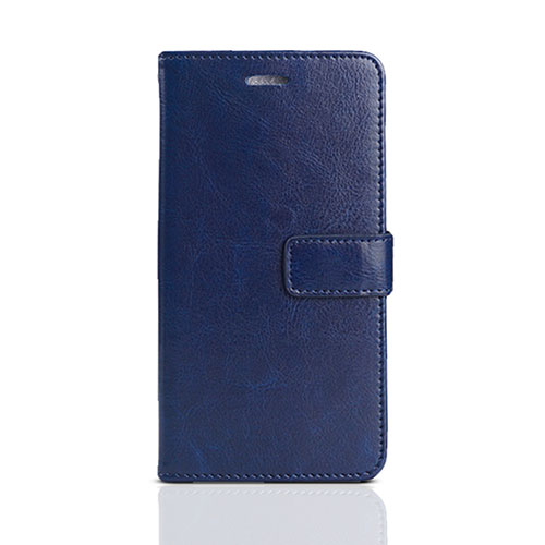 Leather Case Stands Flip Holder Cover for Huawei Honor Play 7 Blue