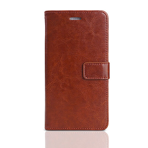 Leather Case Stands Flip Holder Cover for Huawei Honor Play 7 Brown