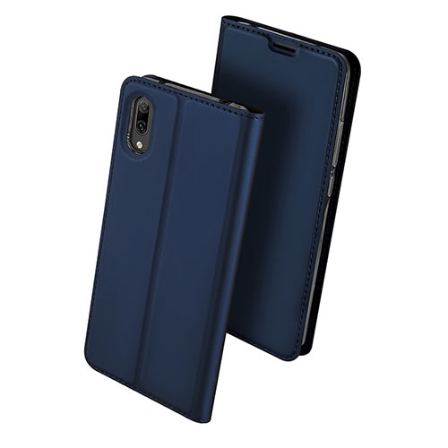 Leather Case Stands Flip Holder Cover for Huawei Y7 Prime (2019) Blue