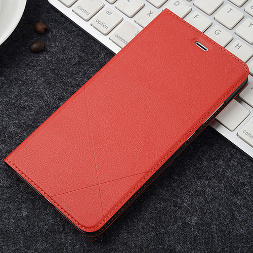 Leather Case Stands Flip Holder Cover for Oppo A3 Red