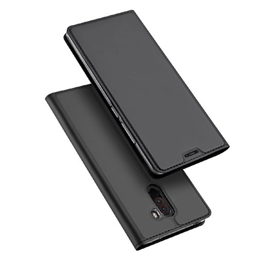 Leather Case Stands Flip Holder Cover for Xiaomi Pocophone F1 Black