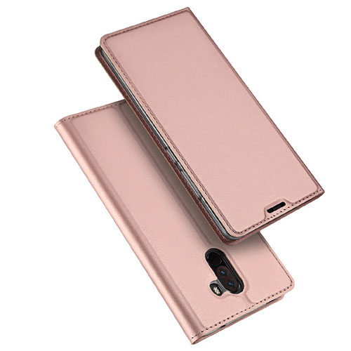 Leather Case Stands Flip Holder Cover for Xiaomi Pocophone F1 Rose Gold