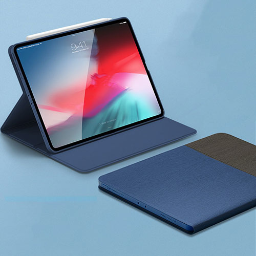 Leather Case Stands Flip Holder Cover L01 for Apple iPad Pro 11 (2018) Blue