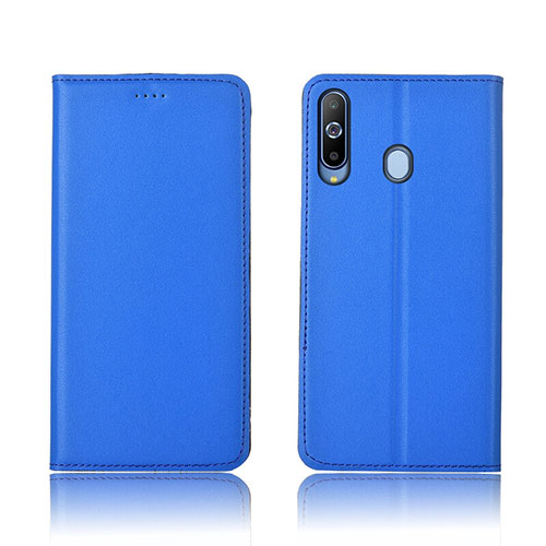 Leather Case Stands Flip Holder Cover L01 for Samsung Galaxy A8s SM-G8870 Blue