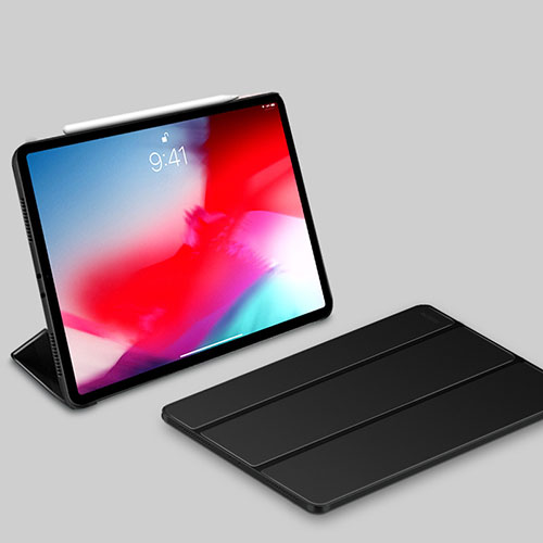 Leather Case Stands Flip Holder Cover L03 for Apple iPad Pro 11 (2018) Black