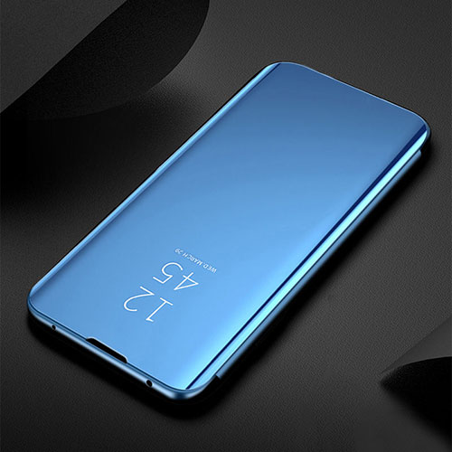 Leather Case Stands Flip Mirror Cover Holder for Xiaomi Mi 11 Pro 5G Sky Blue