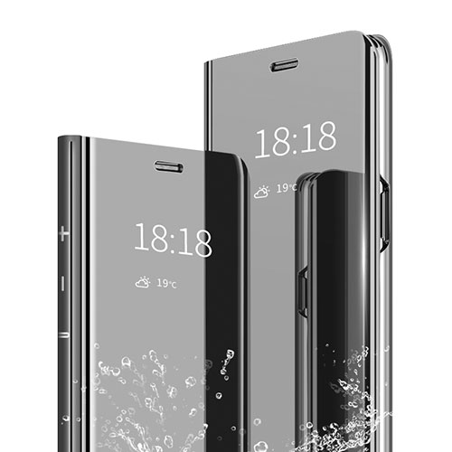 Leather Case Stands Flip Mirror Cover Holder for Xiaomi Mi 9 SE Black