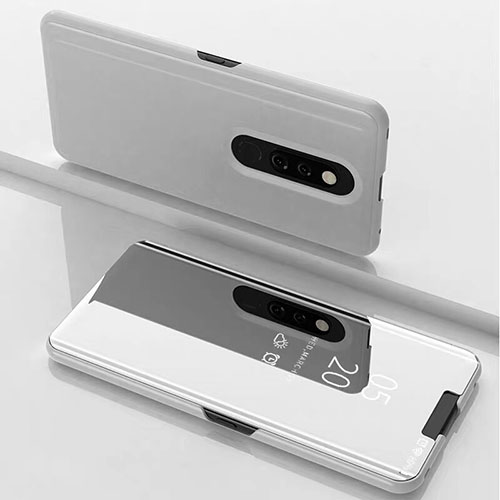 Leather Case Stands Flip Mirror Cover Holder for Xiaomi Mi 9T Pro White