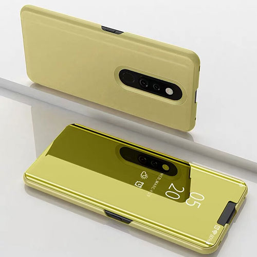 Leather Case Stands Flip Mirror Cover Holder for Xiaomi Redmi K20 Pro Gold